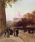 Place D'Anvers Et Le Sacre Coeur Paris by Victor Gabriel Gilbert